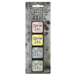 Encre Distress Ink - ASSORTIMENT de 4 Mini Pads N°10 - Ranger Ink by Tim Holtz