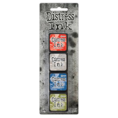 Encre Distress Ink - ASSORTIMENT de 4 Mini Pads N°5 - Ranger Ink by Tim Holtz