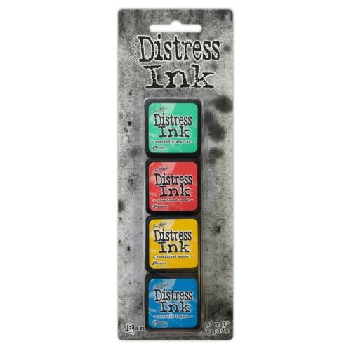 Encre Distress Ink - ASSORTIMENT de 4 Mini Pads N°13 - Ranger Ink by Tim Holtz