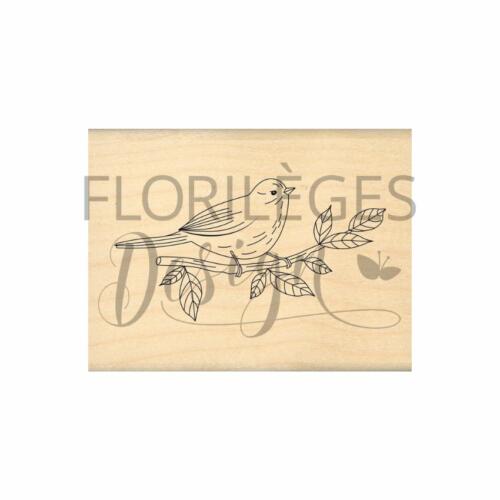 Tampon Bois - OISEAU PRINTANIER - Collection FARANDOLE - Florilèges Design