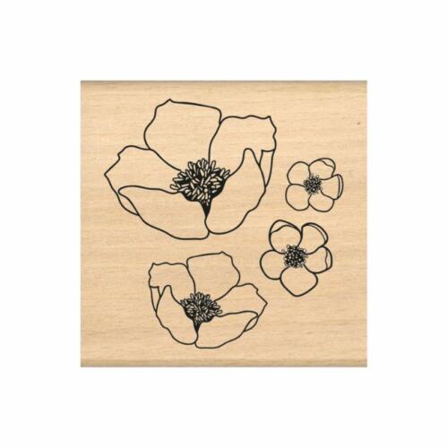 Tampon Bois - FLEURS A MARIER - Collection GINKGO - Florilèges Design