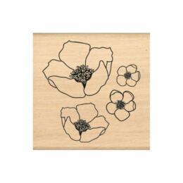 Tampon Bois - FLEURS A MARIER - Collection GINKGO - Florilèges Design