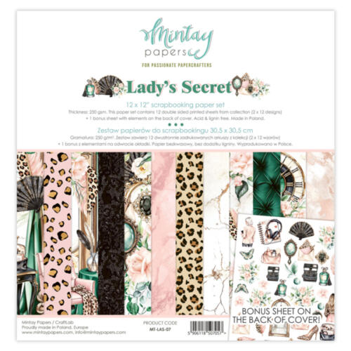 Mintay Papers - KIT PAPIERS Collection LADY'S SECRET 30x30cm