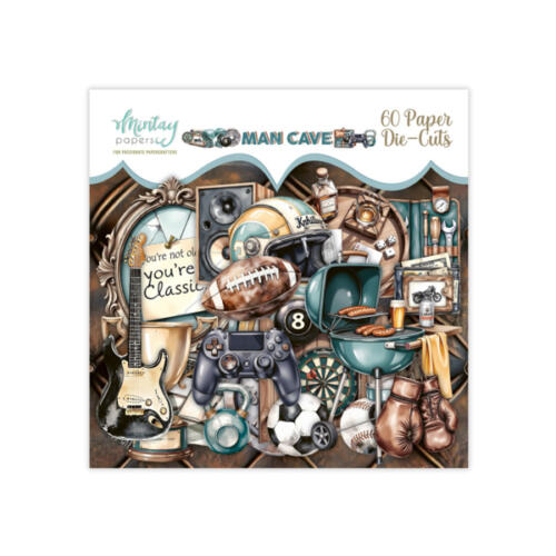Mintay Papers - Die Cut  MAN CAVE (60 pièces)