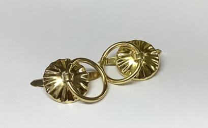 Bouton Cartonnage - Anneau Bélière 20mm OR JAUNE (x2) - VOSBB20OJ