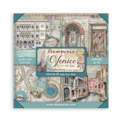 STAMPERIA - Collection VENICE  - Maxi Paper Pad 20.3x20.3cm (Recto uniquement)