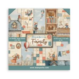 STAMPERIA - Collection FAMILY  - Paper Pad 20.3x20.3cm (Recto/Verso)