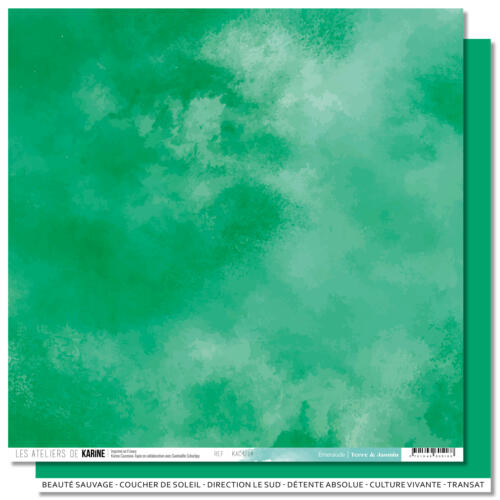 Les Ateliers de Karine - BACK TO BASICS - EMERAUDE ( TERRE & JASMIN )