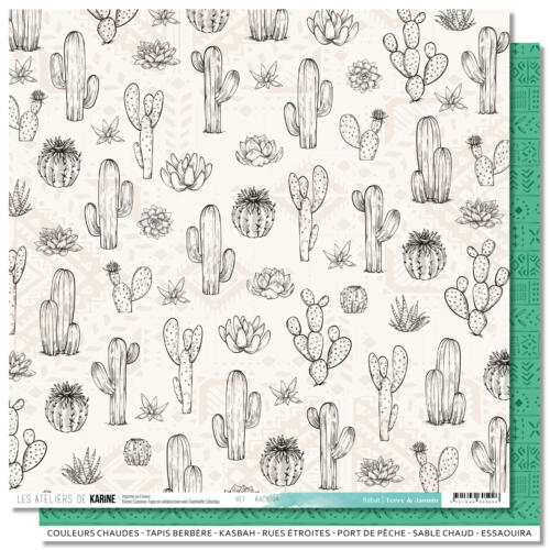 Les Ateliers de Karine - TERRE & JASMIN - Papier n°4 Rabat