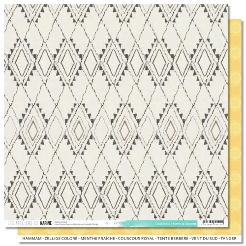 Les Ateliers de Karine - TERRE & JASMIN - Papier n°3 Casablanca