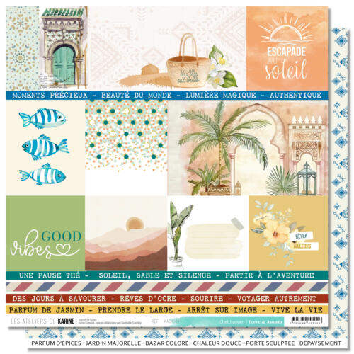 Les Ateliers de Karine - TERRE & JASMIN - Papier n°1 Chefchaouen