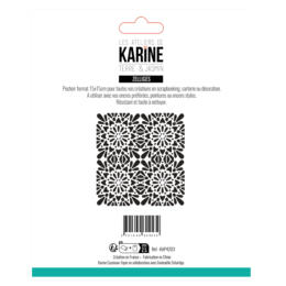 Pochoir - TERRE & JASMIN - ZELLIGES -  Les Ateliers de Karine