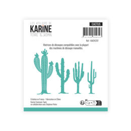 Dies Découpe Les Ateliers de Karine - Matrice de découpe CACTUS - Collection TERRE & JASMIN