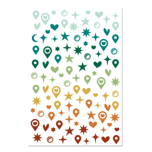 Les Ateliers de Karine - TERRE & JASMIN -  Stickers PUFFY