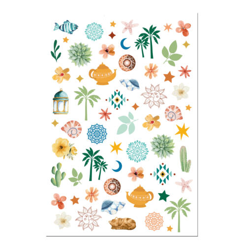 Les Ateliers de Karine - TERRE & JASMIN -  Stickers PUFFY MOTIFS