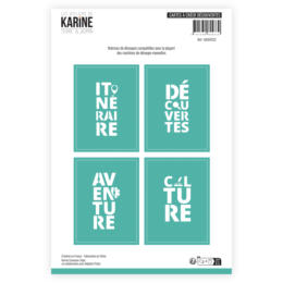 Dies Découpe Les Ateliers de Karine - Matrice de découpe CARTES A CREER DECOUVERTES - Collection TERRE & JASMIN