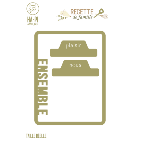 Dies Découpe - CADRE ENSEMBLE - Collection RECETTE DE FAMILLE - Ha.Pi Little Fox