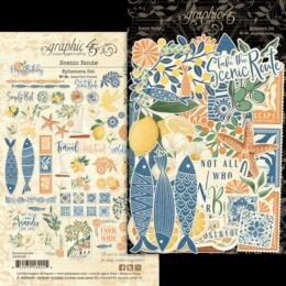 EPHEMERA ASSORTMENT - Ephemera SCENIC ROUTE -  Collection Graphic 45