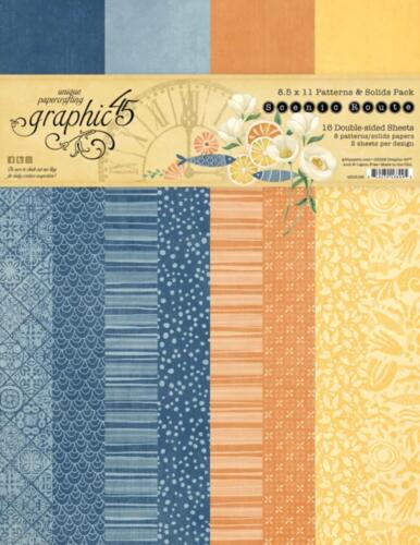 Graphic 45 - SCENIC ROUTE -  Patterns & Solids  A4 8.5x11