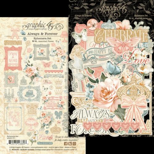 EPHEMERA ASSORTMENT - Ephemera ALWAYS & FOREVER -  Collection Graphic 45