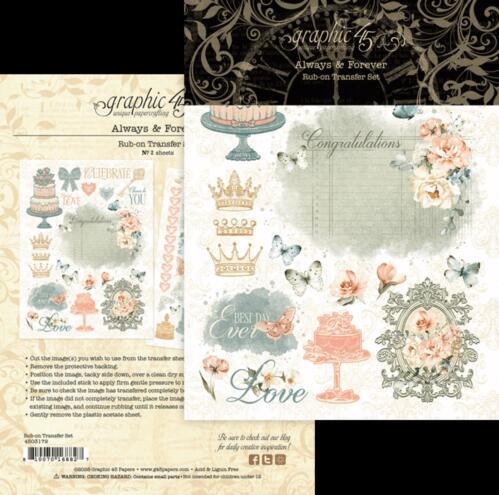 RUBONS - Tranfert ALWAYS AND FOREVER - Collection Graphic 45