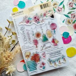 Tampon CLEAR - ROMANCE - Collection MON P'TIT JARDIN  - Chou Flowers