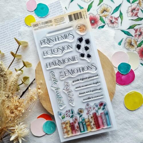 Tampon CLEAR - LES MOTS PRINTEMPS - Collection MON P'TIT JARDIN  - Chou Flowers