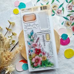 Tampon CLEAR - JARDIN POETIQUE - Collection MON P'TIT JARDIN  - Chou Flowers