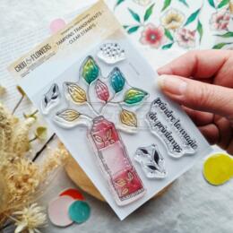 Tampon CLEAR - TUBE DE PEINTURE - Collection MON P'TIT JARDIN  - Chou Flowers