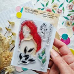 Tampon CLEAR - VISAGE VERS LA LUMIERE - Collection MON P'TIT JARDIN  - Chou Flowers