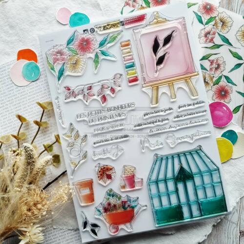 Tampon CLEAR A4 - JARDIN D'ARTISTE - Collection MON P'TIT JARDIN  - Chou Flowers