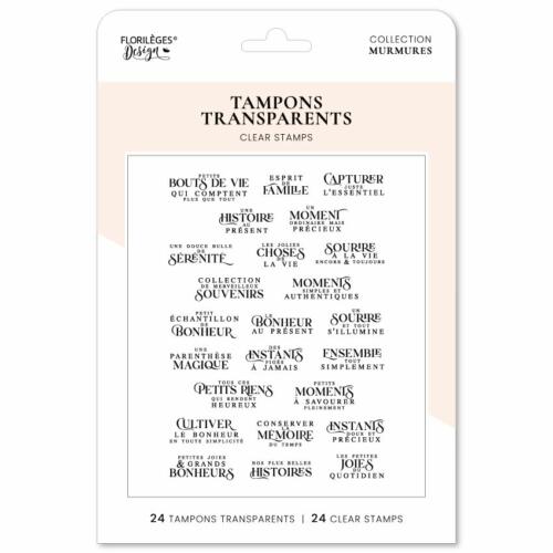 Tampon Clear Florilèges Design - SENTIMENTS 1 - Collection MURMURES