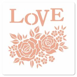 Pochoir ROSES D'AMOUR - Collection MURMURES Florilèges Design