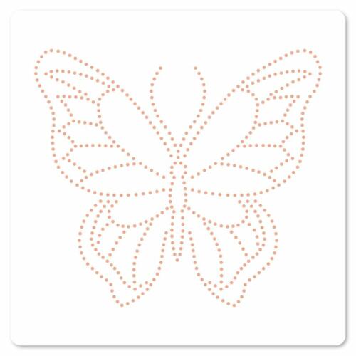 Pochoir Broderie - MURMURES - Papillon Flottant -  Florilèges Design
