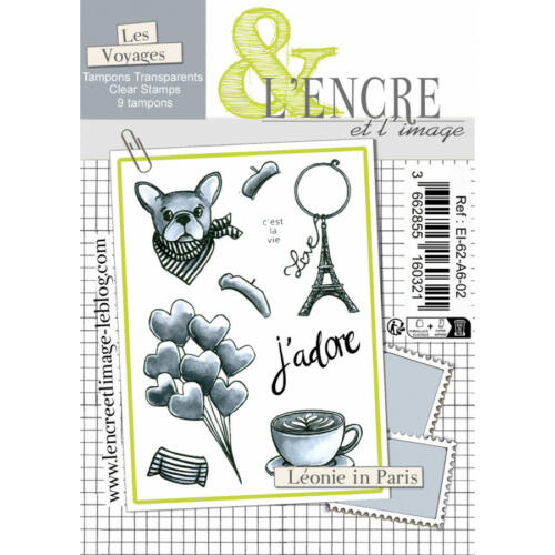 Tampon Clear -  LEONIE IN PARIS - Collection Les Voyages - L'Encre & l'Image