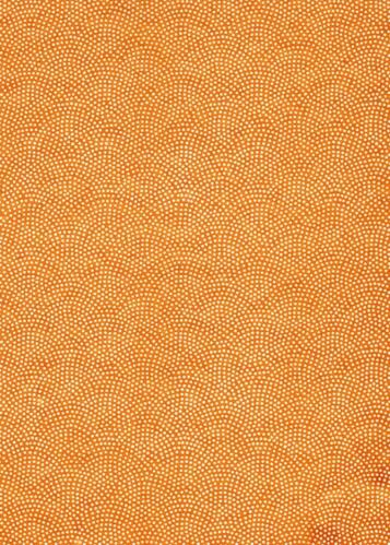 Papier Japonais CHIYOGAMI - Fond Orange à petits points n°528