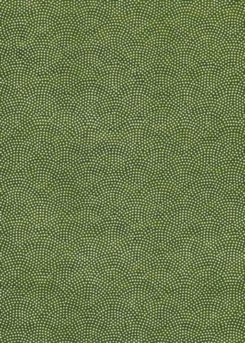 Papier Japonais CHIYOGAMI - Fond Vert à petits points n° 528
