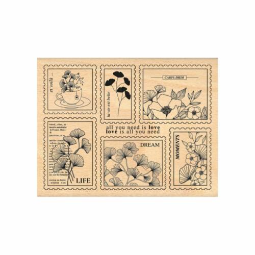 Tampon Bois - TIMBRES GINKGO - Collection GINKGO - Florilèges Design