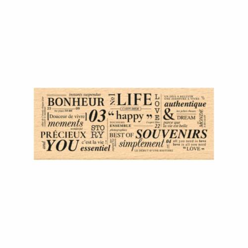 Tampon Bois - BEST OF SOUVENIRS - Collection GINKGO - Florilèges Design
