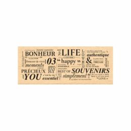 Tampon Bois - BEST OF SOUVENIRS - Collection GINKGO - Florilèges Design