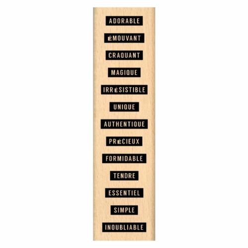 Tampon Bois - JOLIS PETITS MOTS - Collection MURMURES -  Florilèges Design