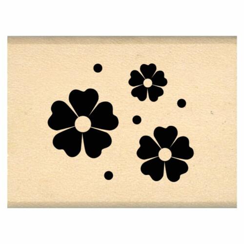 Tampon Bois - TROIS FLEURETTES - Collection MURMURES -  Florilèges Design