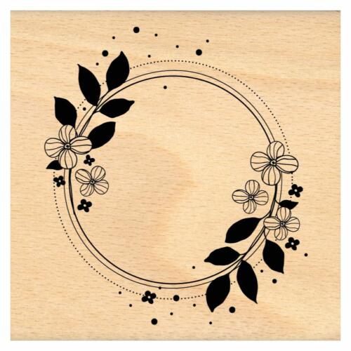 Tampon Bois - CERCLES FLEURIS - Collection MURMURES -  Florilèges Design