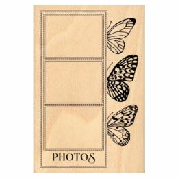 Tampon Bois - PHOTOS ET PAPILLONS - Collection MURMURES -  Florilèges Design