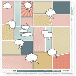 Les Ateliers de Karine - URBAN STORIES - Papier n°2 Bla Bla Bla