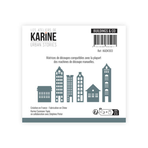 Dies Découpe Les Ateliers de Karine - Matrice de découpe BUILDINGS & CO - Collection URBAN STORIES