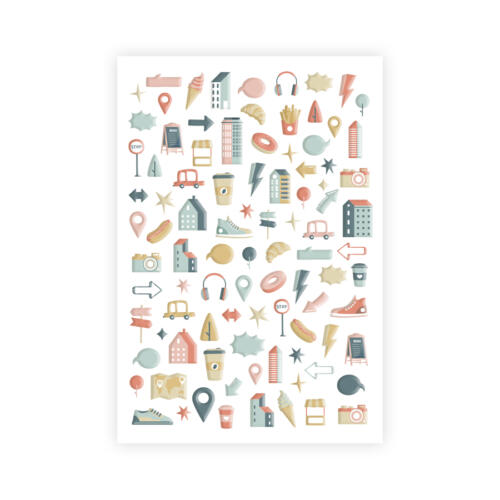 Les Ateliers de Karine - URBAN STORIES -  Stickers PUFFY
