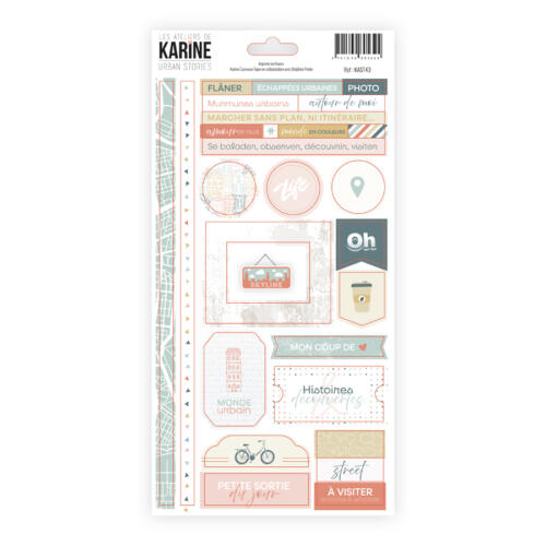 Les Ateliers de Karine - URBAN STORIES -  Stickers 15x30