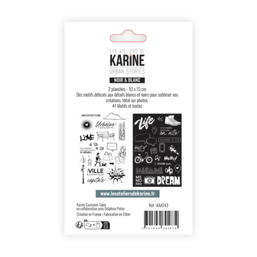 Les Ateliers de Karine - URBAN STORIES - Stickers Transparents