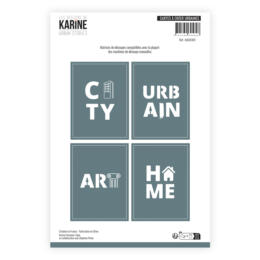 Dies Découpe Les Ateliers de Karine - Matrice de découpe CARTES A CREER URBAINES - Collection URBAN STORIES
